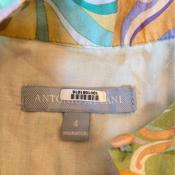 ANTONIO MELANI Brynn Pastel Paisley Print Ribbon Belted Dress - Picture 8 of 10